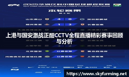 上港与国安激战正酣CCTV全程直播精彩赛事回顾与分析